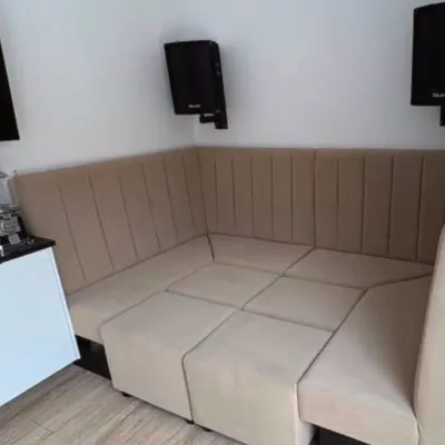 Dining Booth With Matching Cube Stools