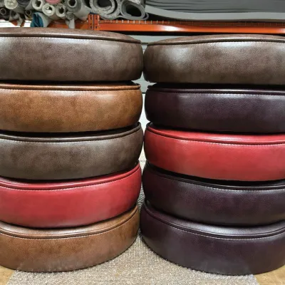 Leather Handmade Stool Tops