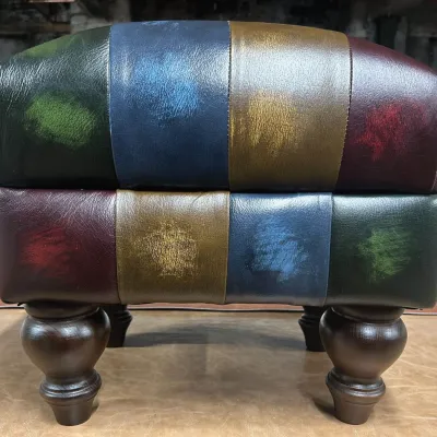 Tall Chesterfield Style Footstool